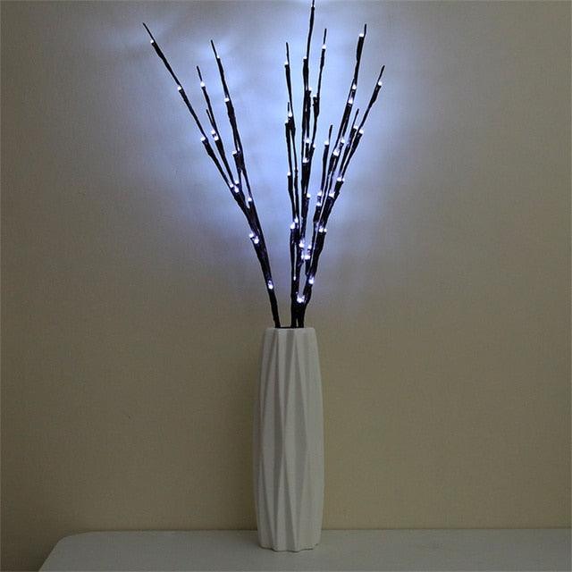 Willow Branch Lamp DIY Battery Operated Simulation Willow Branch Vase Night Light For Home Party Garden Decoration Sudad