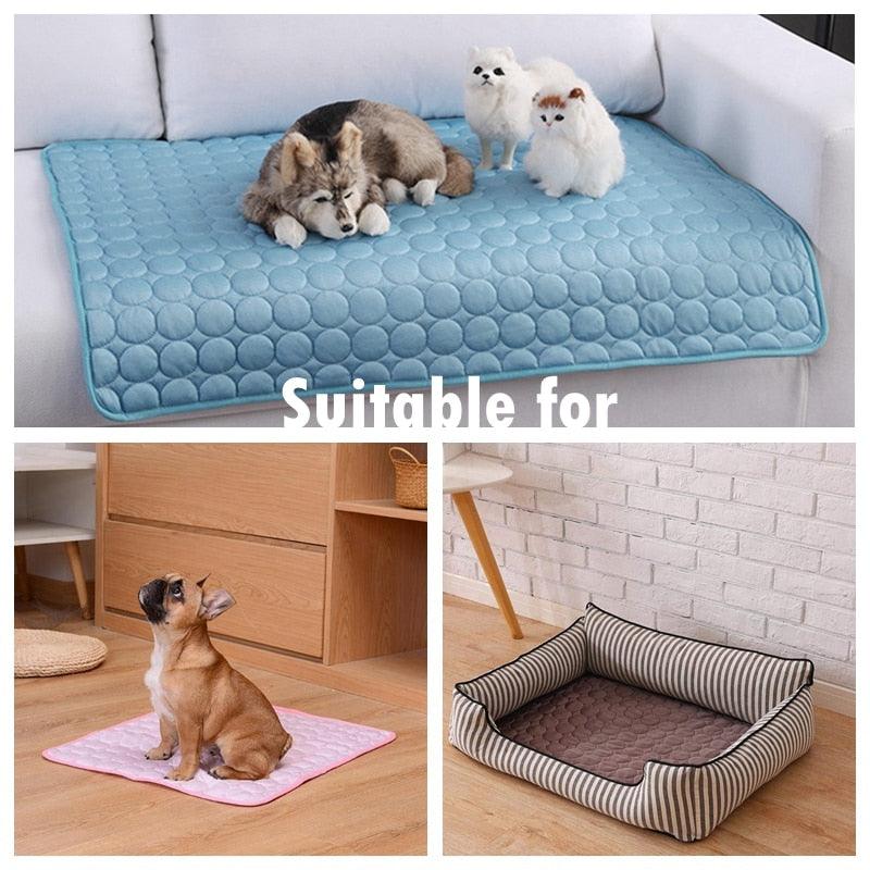 Dog Mat Cooling Summer Pad Mat For Dogs Cat Blanket Sofa Breathable Sudad