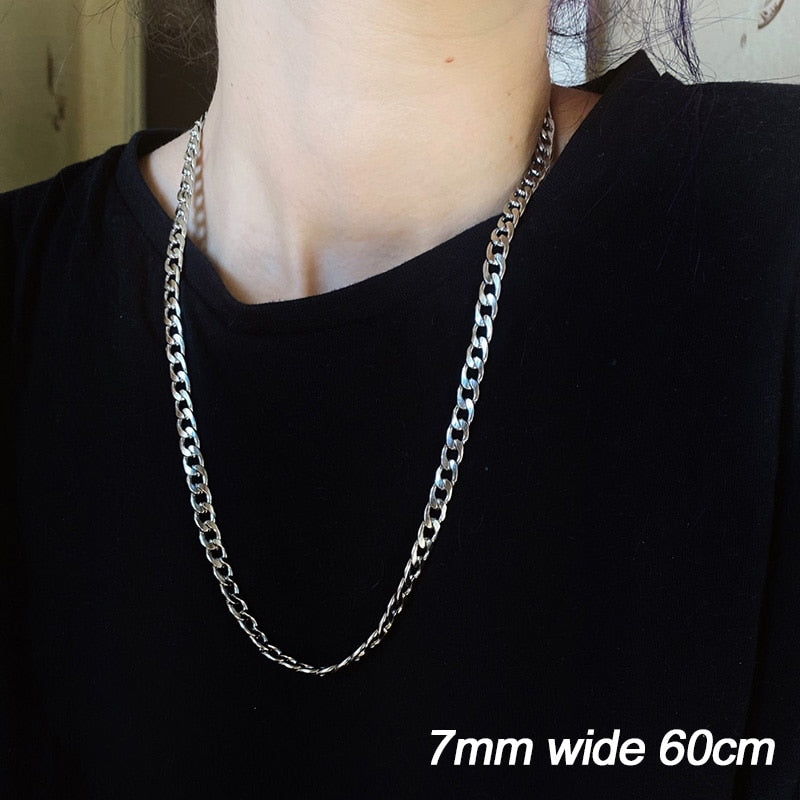 Stainless Steel Cuban Chain Necklaces