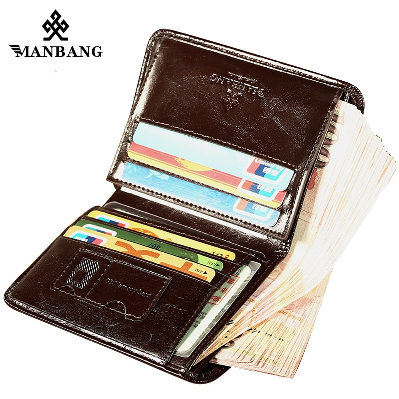 ManBang Male Genuine Leather Wallets Men Wallet