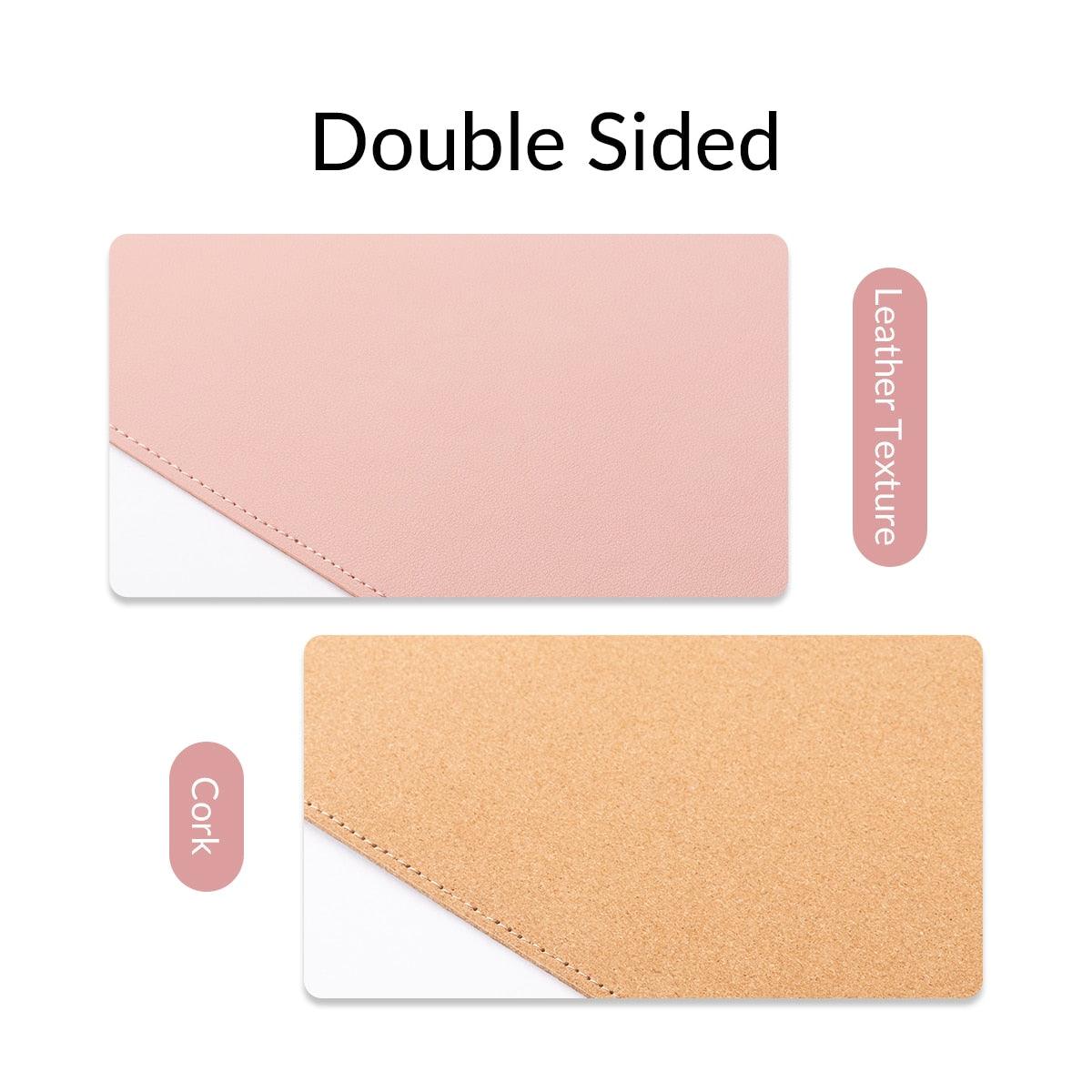 ORICO Double-side Large Mouse Pad Gaming MousePad Computer PU Leather PC Desk Mat Cork Ultra Thin keyboard pad Waterproof Sudad