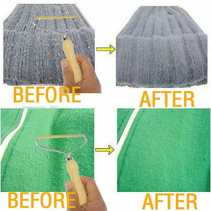 Portable Manual Hair Removal Agent Carpet Wool Coat Clothes Shaver Brush Tool Depilatory Ball Knitting Plush Double-Sided Razor Sudad