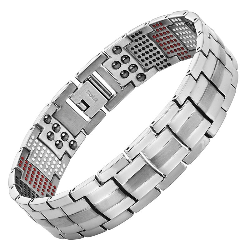 Escalus Men's Black Pure Titanium Magnetic Bracelet