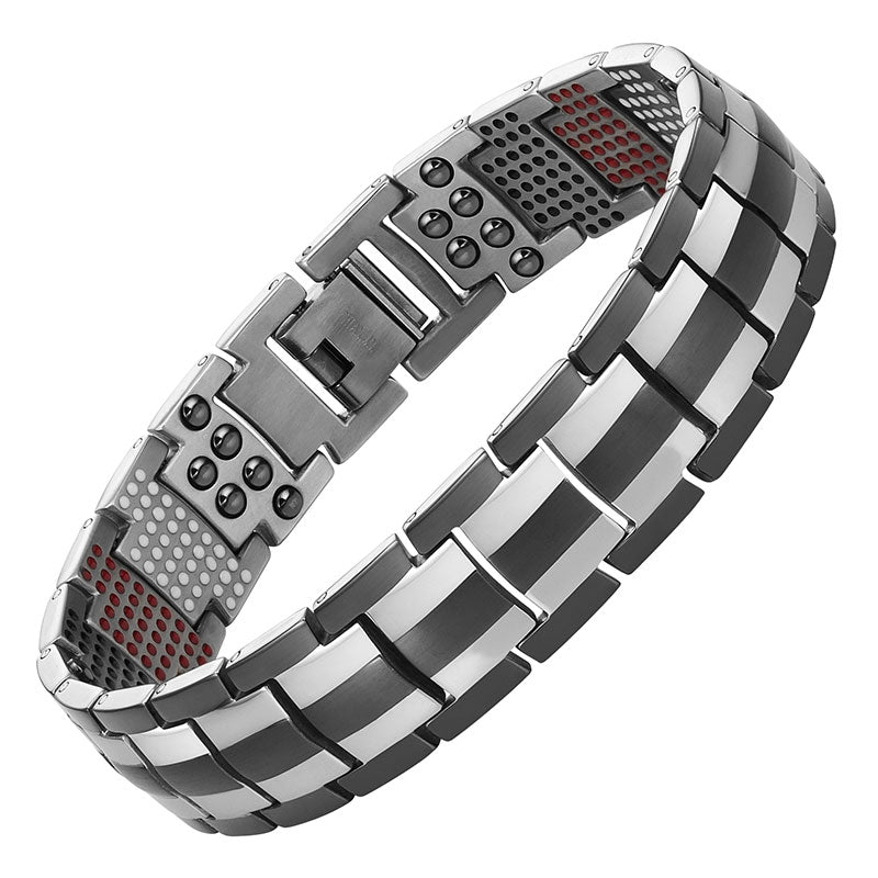 Escalus Men's Black Pure Titanium Magnetic Bracelet