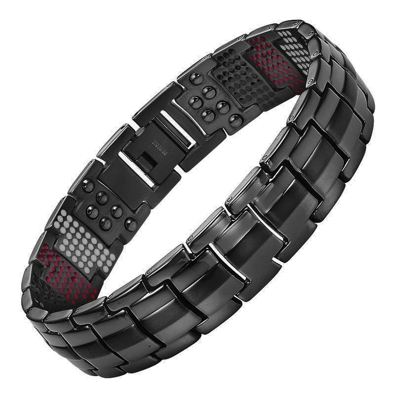 Escalus Men's Black Pure Titanium Magnetic Bracelet