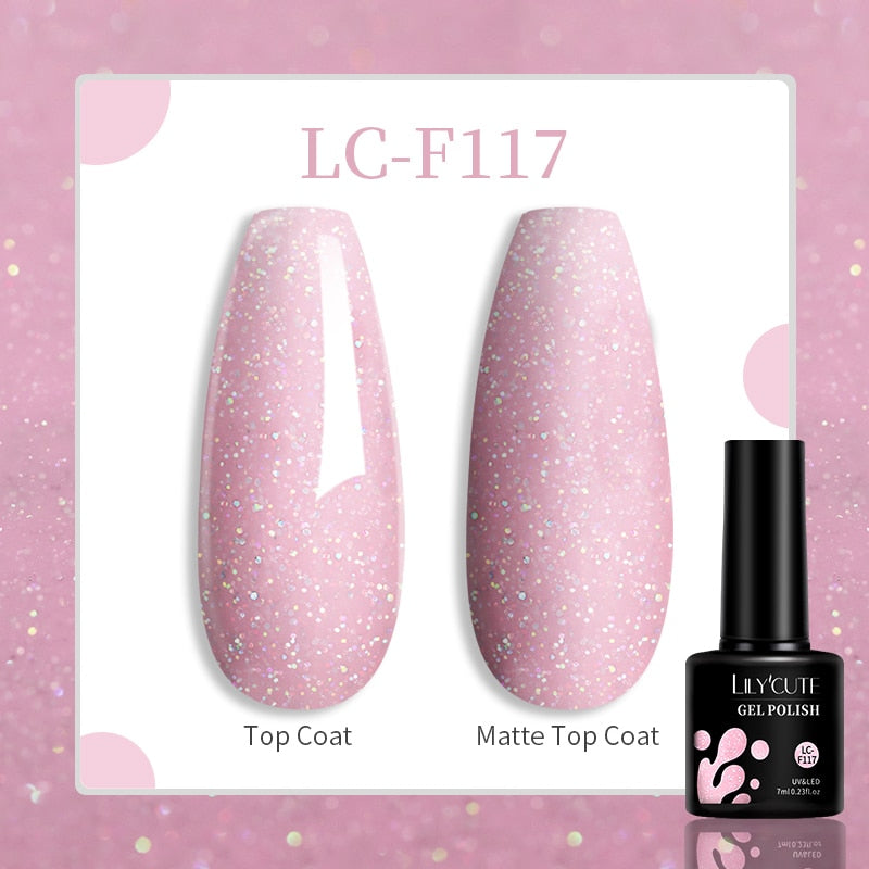 LILYCUTE 9D Rainbow Glitter Cat Magnetic Nail Gel Polish Holographic