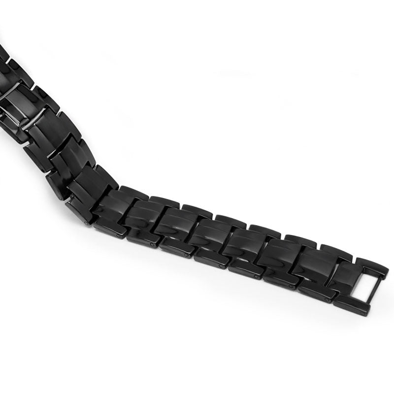 Escalus Men's Black Pure Titanium Magnetic Bracelet