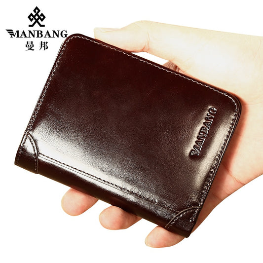 ManBang Male Genuine Leather Wallets Men Wallet