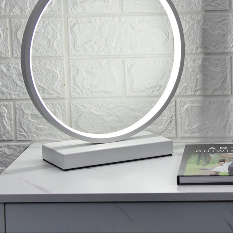 LED Table Lamp Bedroom Circular Desk Lamps