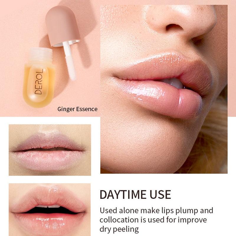 Day Night Instant Volume Lips Plumper Oil Moisturizing Repairing Reduce Lip Fine Line Serum Cosmetic Sexy Lip Gloss Makeup Sudad