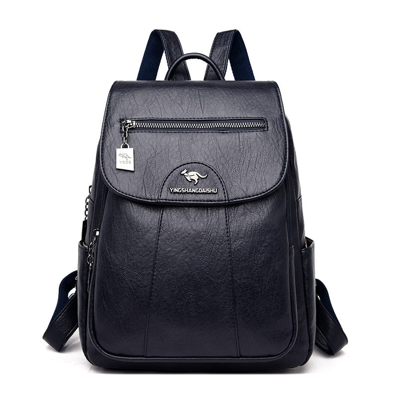 Women Leather Backpacks High Quality Female Vintage Backpack For Girls