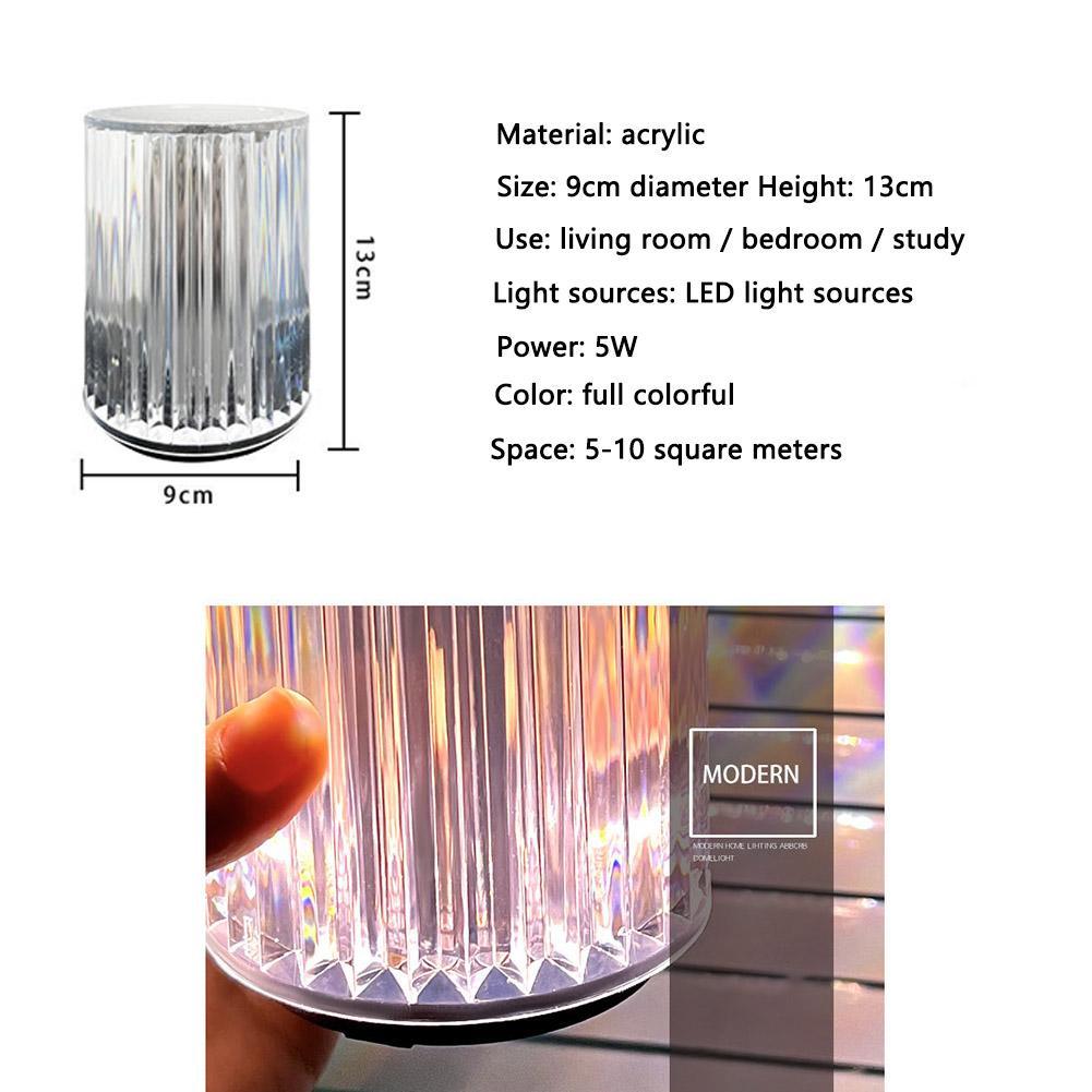 Diamond Table Lamp Acrylic Decoration Desk Lamps For Bedroom Bar Crystal Lighting Gift LED Night Light Atmosphere Bedside Lamps Sudad