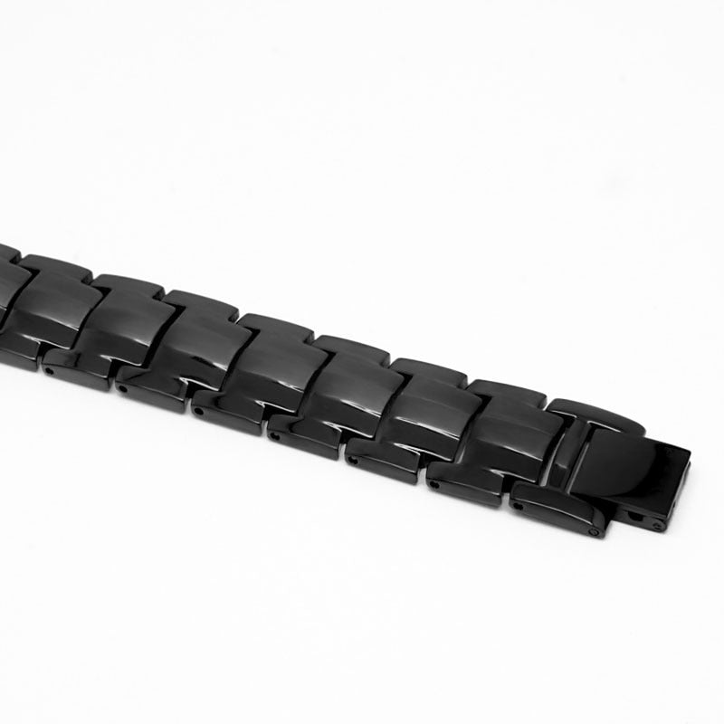 Escalus Men's Black Pure Titanium Magnetic Bracelet