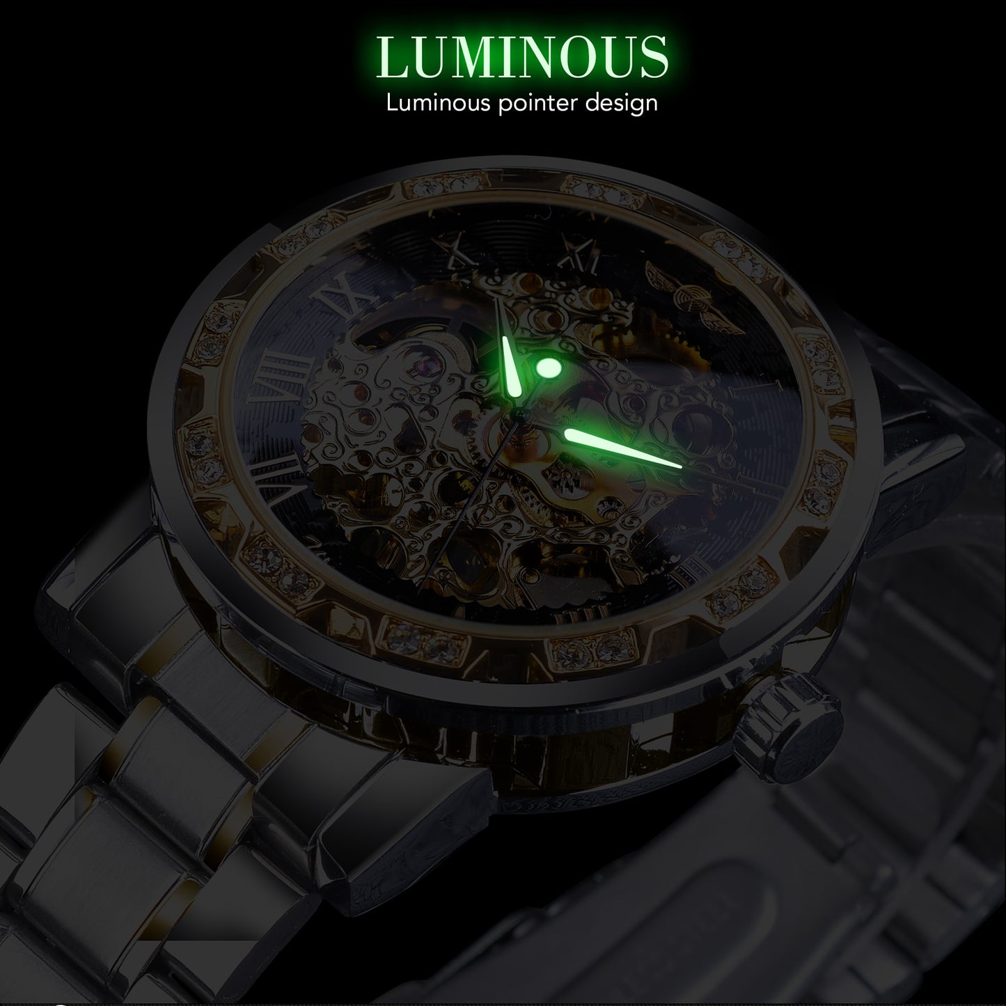 Winner Transparent Fashion Diamond Luminous Gear