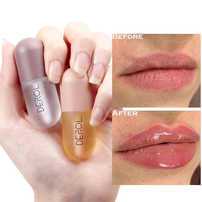 Day Night Instant Volume Lips Plumper Oil Moisturizing Repairing Reduce Lip Fine Line Serum Cosmetic Sexy Lip Gloss Makeup Sudad