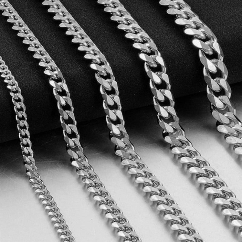 Stainless Steel Cuban Chain Necklaces