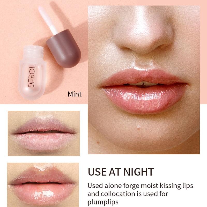 Day Night Instant Volume Lips Plumper Oil Moisturizing Repairing Reduce Lip Fine Line Serum Cosmetic Sexy Lip Gloss Makeup Sudad