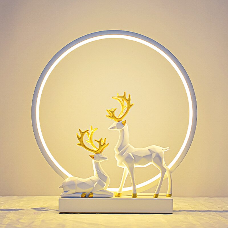 LED Table Lamp Bedroom Circular Desk Lamps