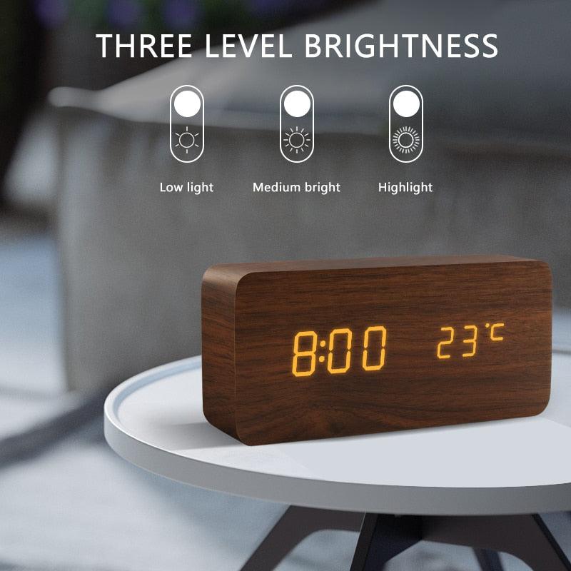 Wodden LED Table Watch Sudad