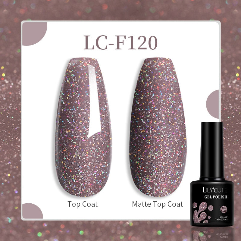 LILYCUTE 9D Rainbow Glitter Cat Magnetic Nail Gel Polish Holographic