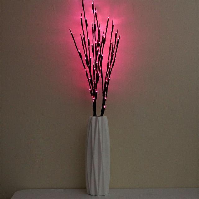 Willow Branch Lamp DIY Battery Operated Simulation Willow Branch Vase Night Light For Home Party Garden Decoration Sudad